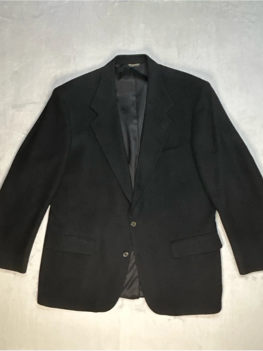 Vtg Jacobson’s Mens Blazer 100% Camel Hair Black 44 Union Made USA Sport Coat